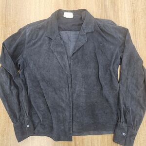 Vintage Calvin Klein Navy Leather Suede Jacket